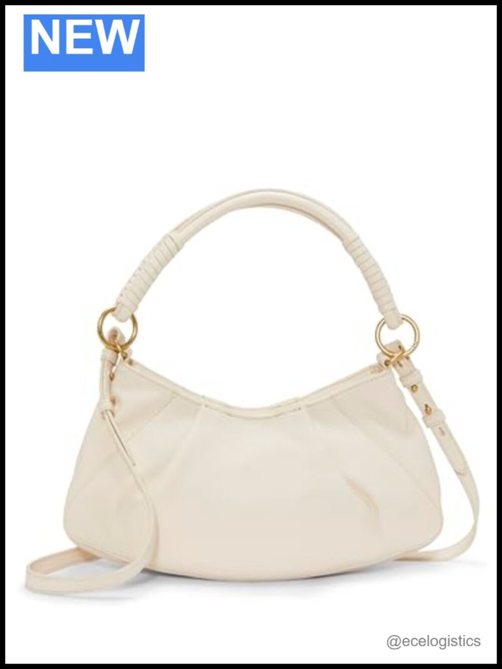 Genuine Leather Crossbody Sling Bag with Zipper Closure